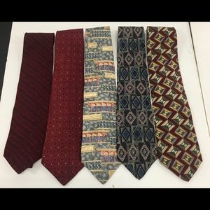 Lot of 5 Bill Blass men’s neck ties